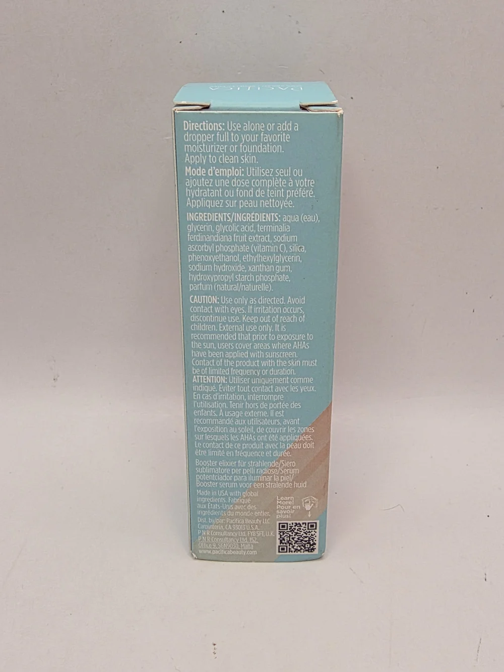 Pacifica Glow Baby Booster Serum Glycolic Acid + Vitamin C 0.5 fl oz Travel Size
